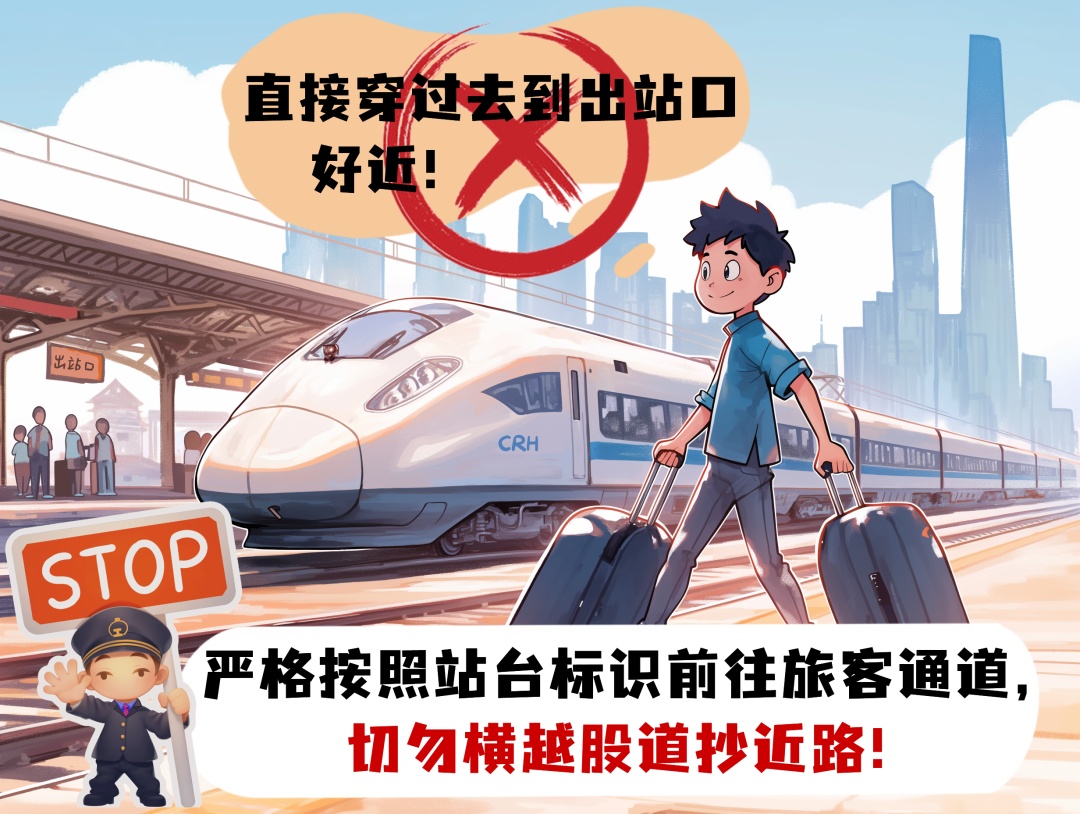 跳下站台经股道抄近路?行拘! 跳下站台经股道抄近路?行拘!