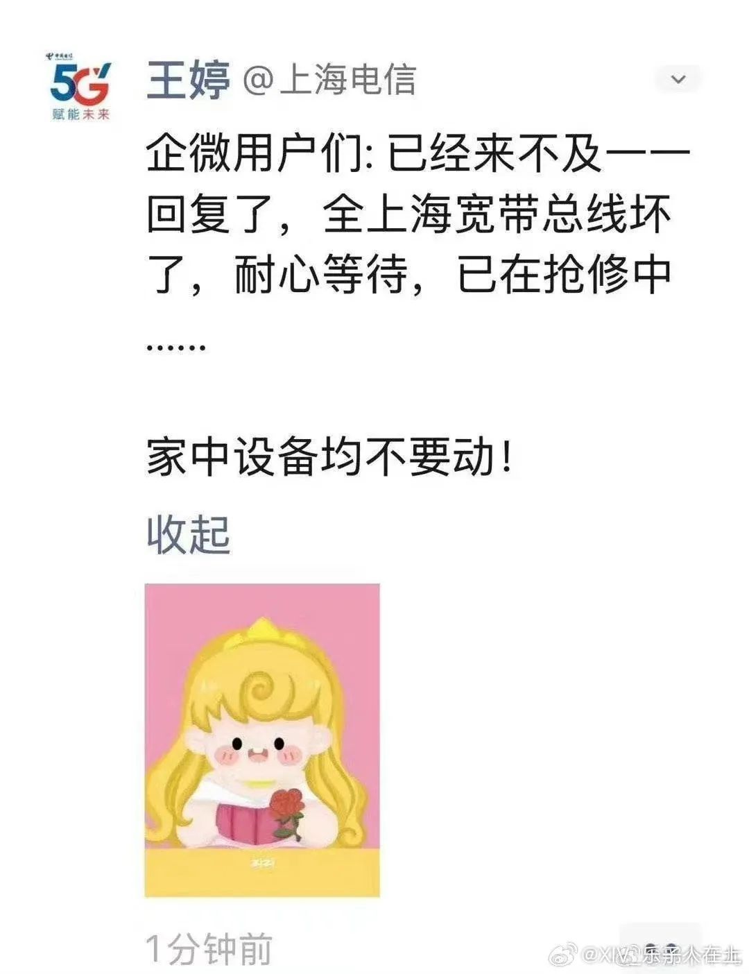 上海电信宽带突然崩了?!网友:10000号都打不通……最新回应→ 上海电信宽带突然崩了?!网友:10000号都打不通……最新回应→