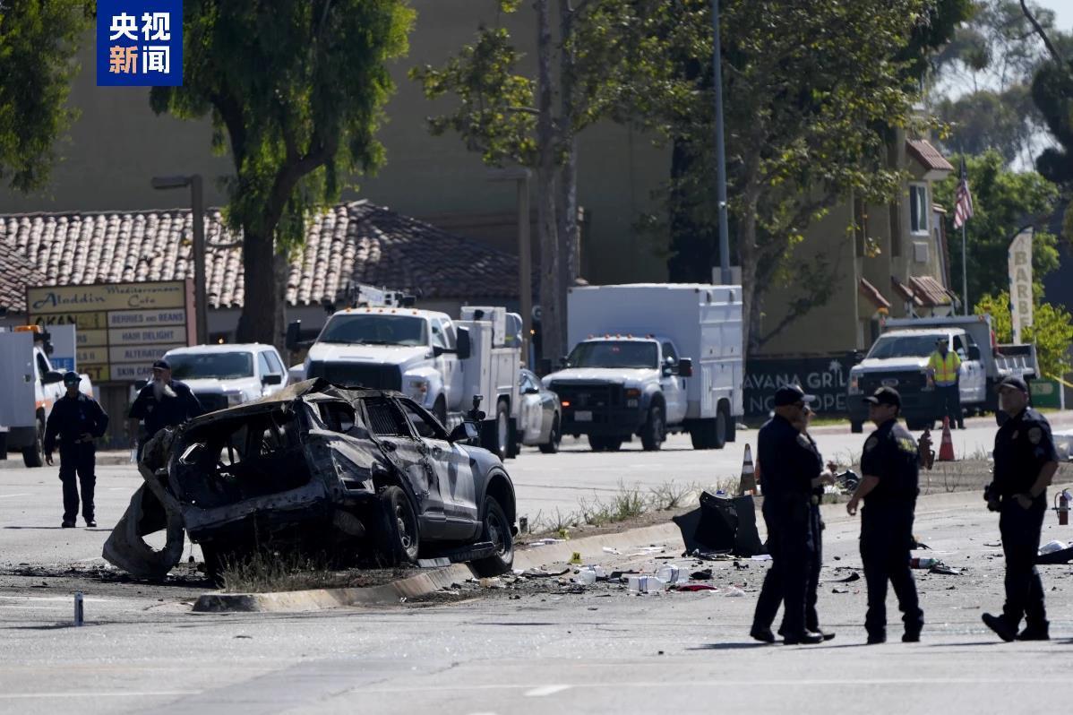 美国加州发生超速车辆撞警车事件 1名警察死亡 美国加州发生超速车辆撞警车事件 1名警察死亡