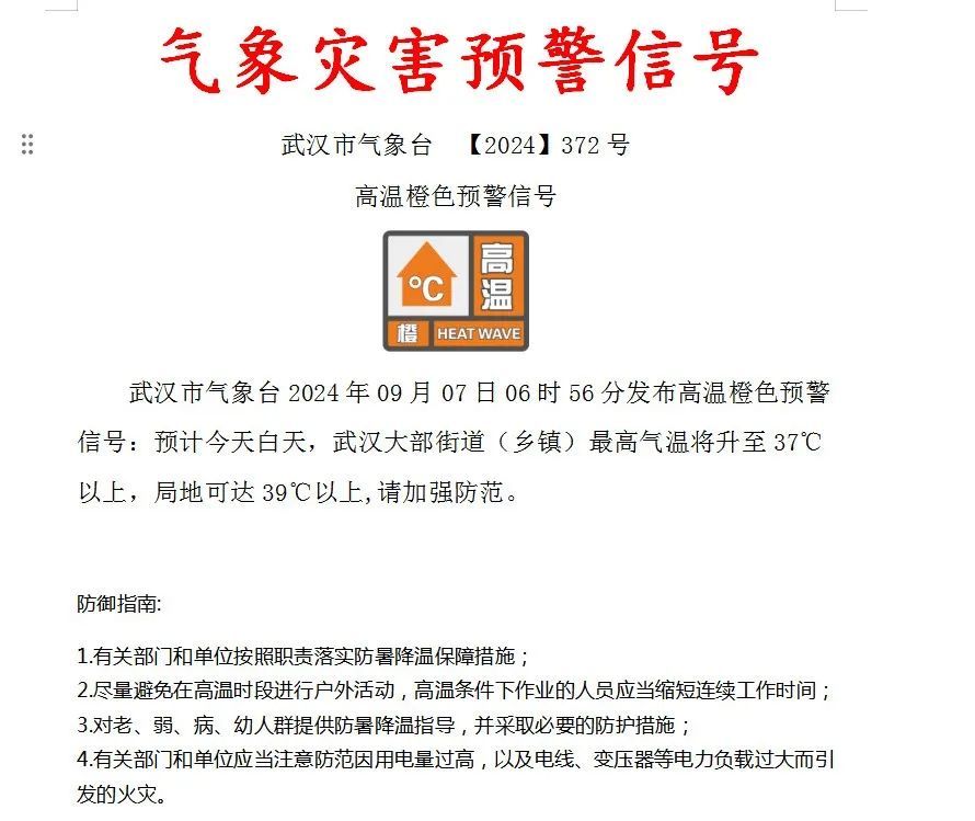 台风红色预警！下周武汉迎来雷雨+降温，高温低至……