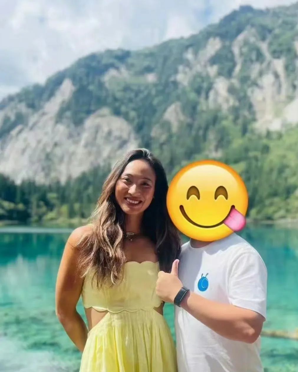 郑钦文现身九寨沟！变身“合影打卡点”