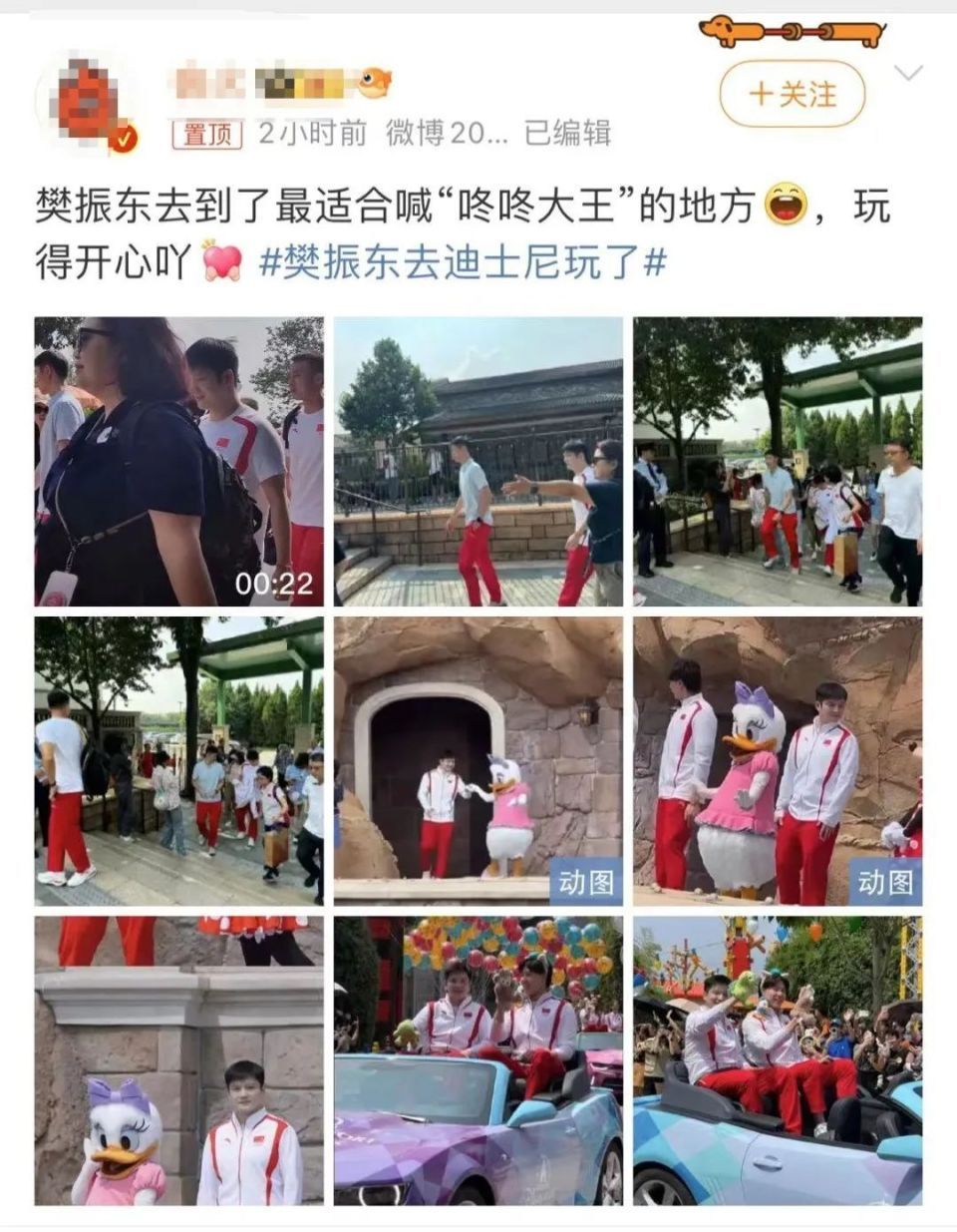 梦幻联动!樊振东、覃海洋现身上海迪士尼,网友:现在去来得及吗 梦幻联动!樊振东、覃海洋现身上海迪士尼,网友:现在去来得及吗
