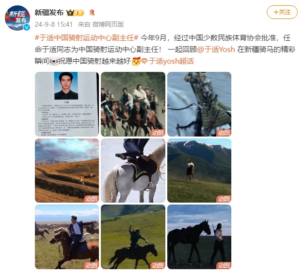 演员于适，获任副主任