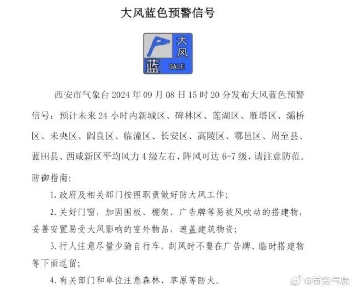 预警连发！陕西大部雷暴天气！西安降雨时间确定
