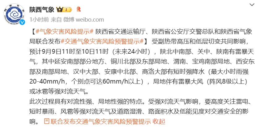 西安局地有小冰雹！雷雨、阵风马上到！陕西发布多个预警→