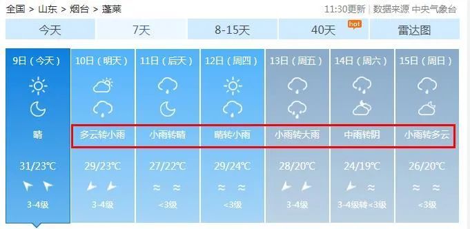 大雨局部暴雨!烟台连下6天雨! 大雨局部暴雨!烟台连下6天雨!