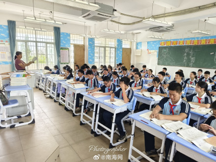 海口琼山中学初中部2200余名学生复课，暂停户外课程