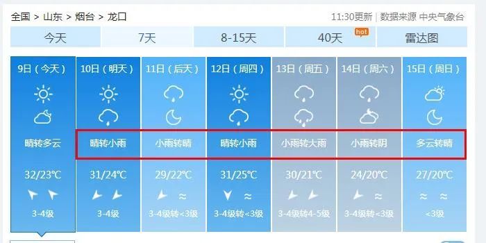 大雨局部暴雨!烟台连下6天雨! 大雨局部暴雨!烟台连下6天雨!