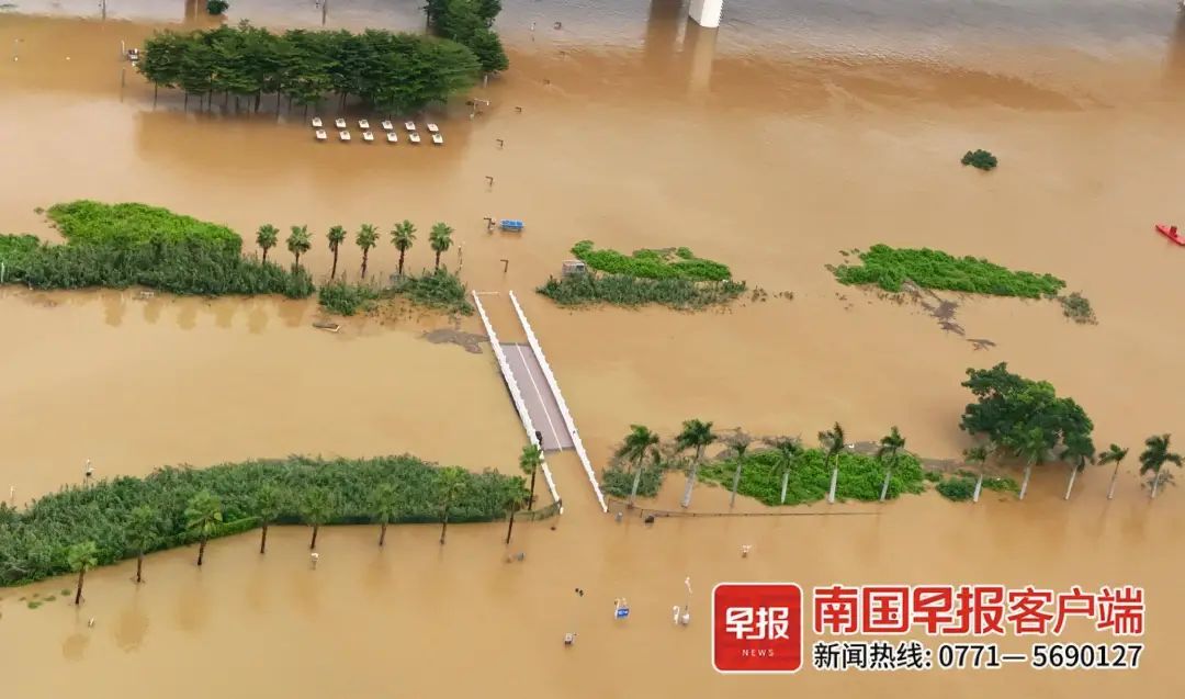 广西多条河流超警！水位还在上涨！南宁亭子码头多处被淹……
