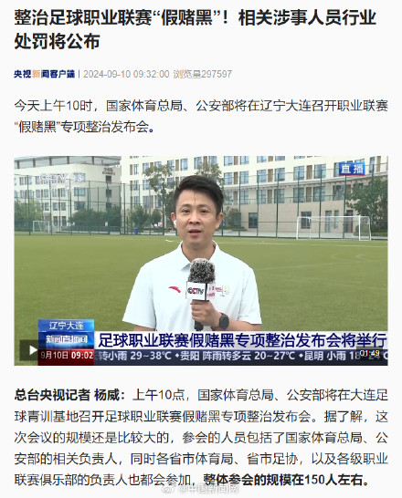 足球职业联赛假赌黑涉案人员处罚将公布 足球职业联赛假赌黑涉案人员处罚将公布