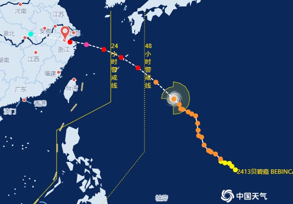 路径有变！最新确认：“贝碧嘉”马上影响杭州！暴雨大风都要来...