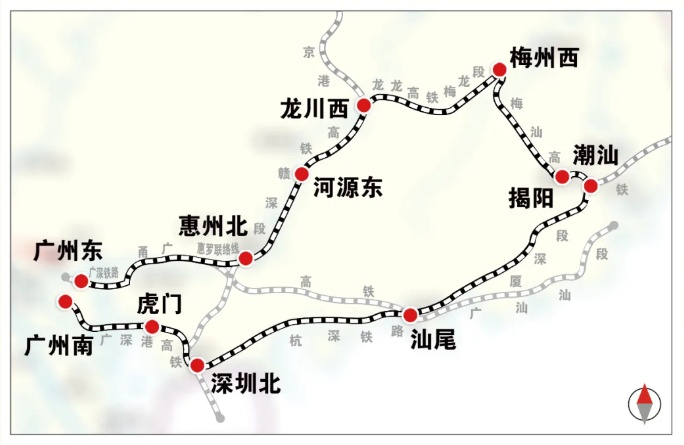 梅龙高铁今日首开，广州东站⇌广州南站，坐高铁环游广东10城！