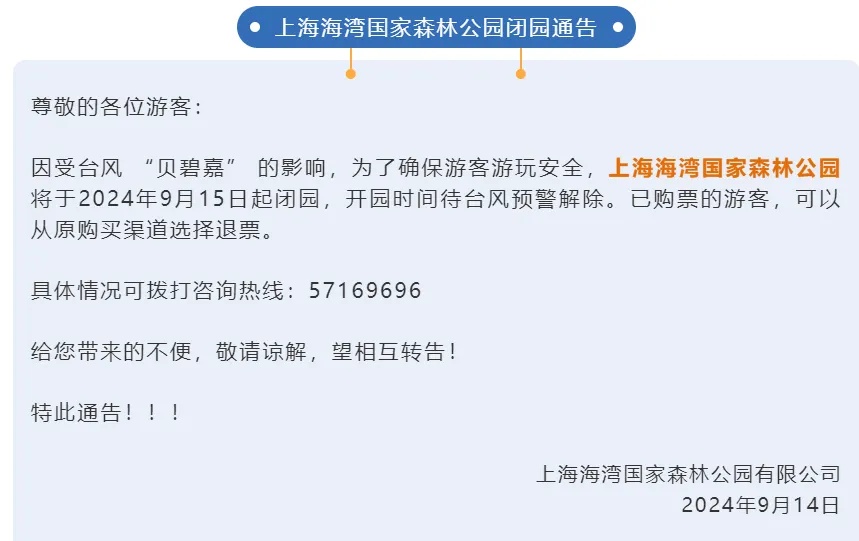 非必要不外出！台风“贝碧嘉”或以巅峰强度直逼上海，部分交通视情管制！更多消息