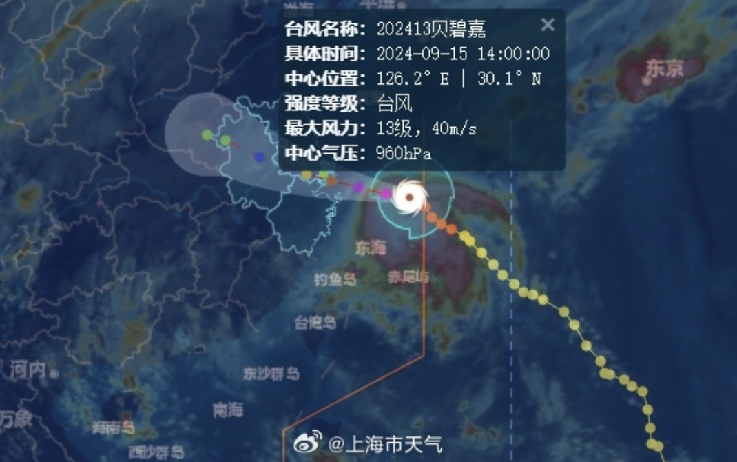 “贝碧嘉”开风眼了！上海浦东等四区升级预警，22时起8条高速封闭→