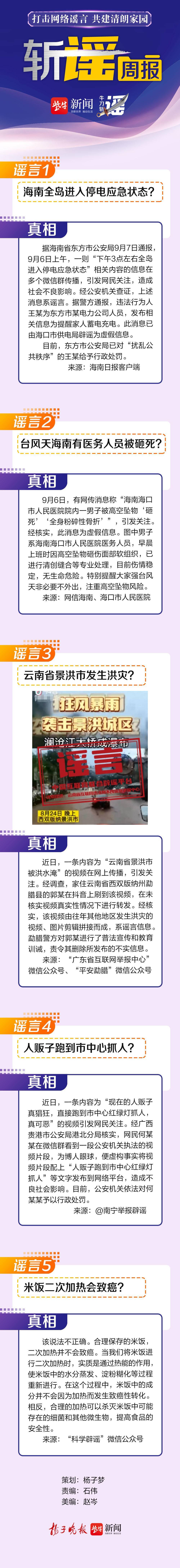 海南全岛停电？ 台风天有医务人员被砸死？都是谣言！