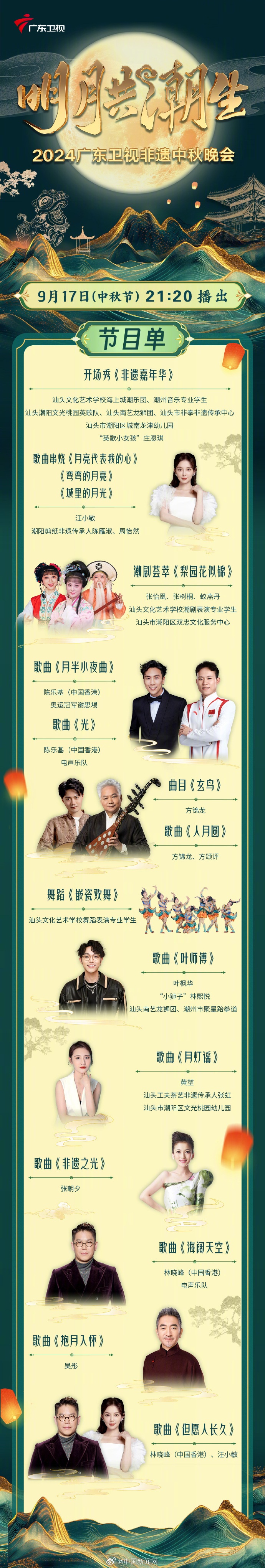转发收好！中秋晚会节目单汇总