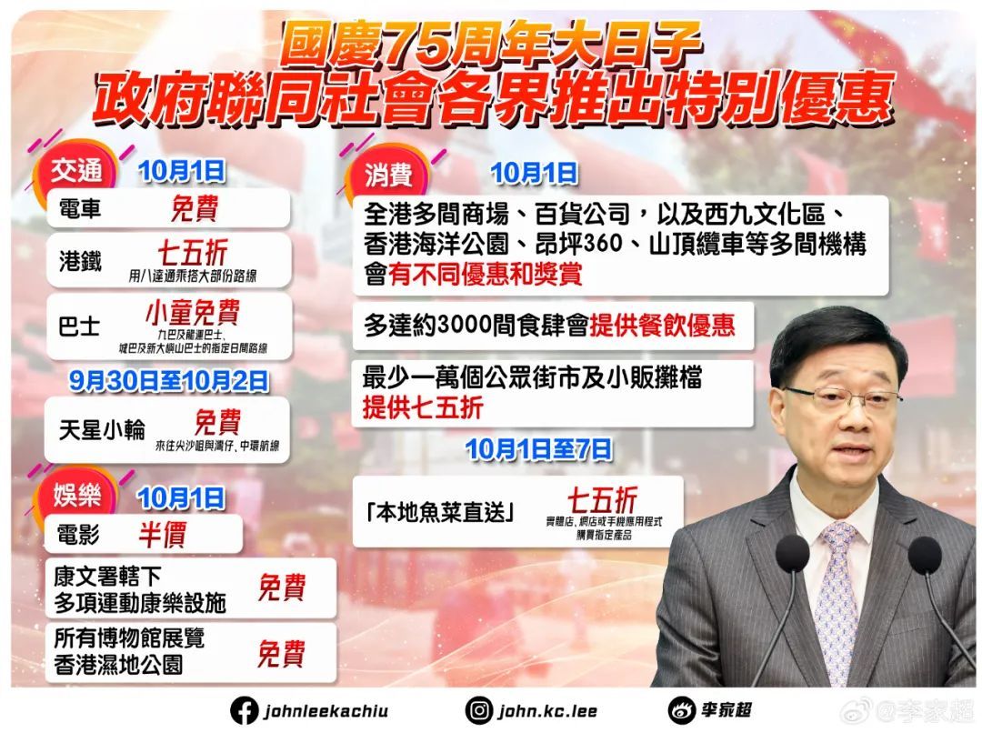 李家超宣布:免费! 李家超宣布:免费!