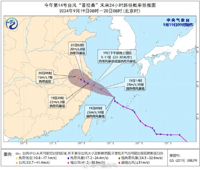 “普拉桑”登陆点，又有上海浦东！不排斥不绝退换可能性！风雨影响或捏续三天