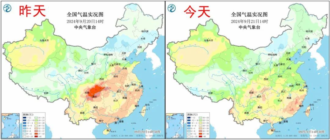 冷空气渡长江直抵华南，秋分大部献技高温“肃清术”