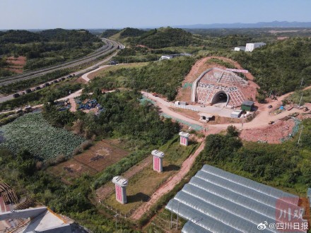 进度更新!成渝中线高铁四川段首座隧道贯通 进度更新!成渝中线高铁四川段首座隧道贯通