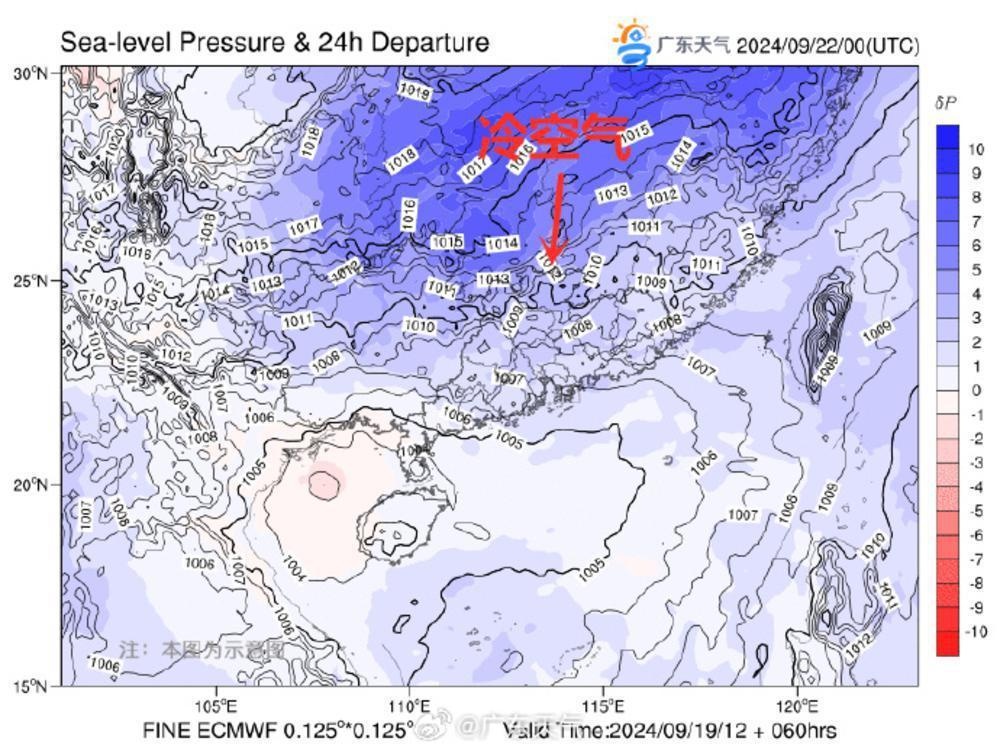 下半年首场冷空气22日起影响广东，下周二广州最低气温降至22℃