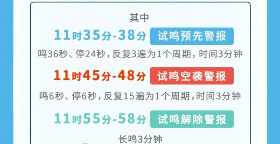 上海今天上午将试鸣防空警报！为何不在“9·18”“8·13”等日期试鸣？官方详解→