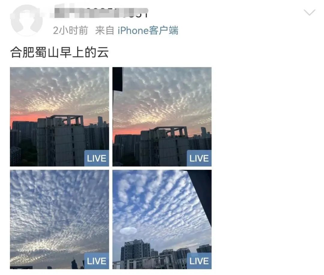 快看，合肥上空奇观！网友：我也拍到了！