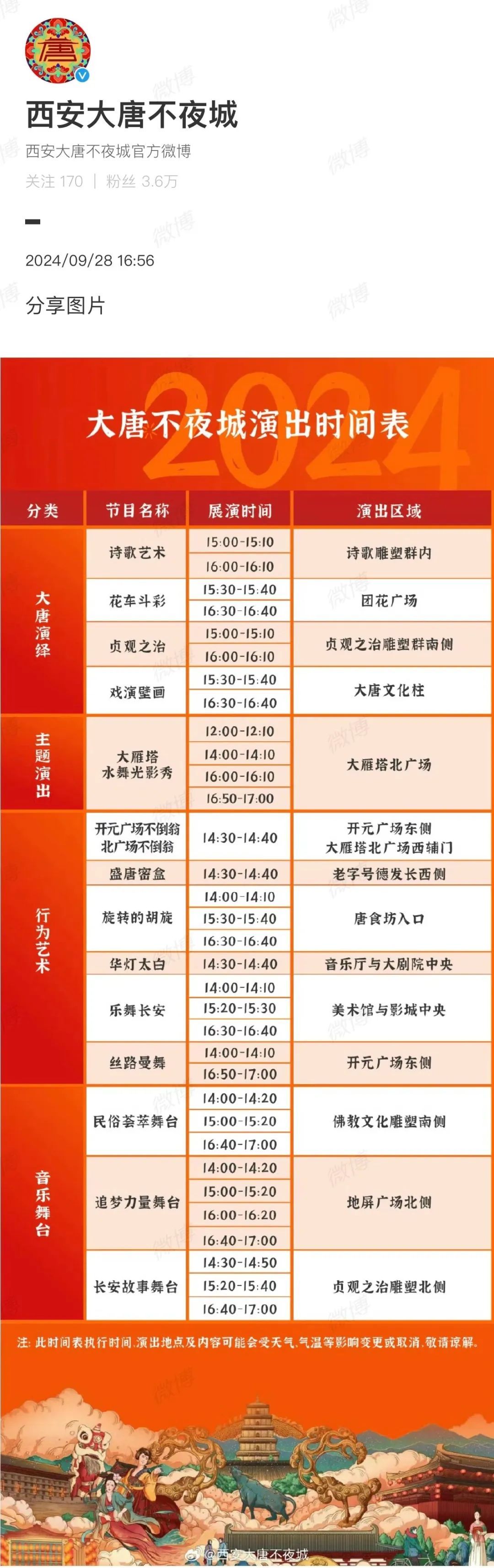 大唐不夜城景区最新通知！