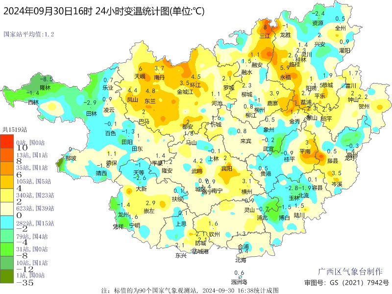 冷空气+降雨+大风！广西最低气温降至“1”字头，柳州天气→