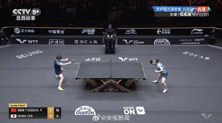 祝贺！孙颖莎4比0胜伊藤美诚