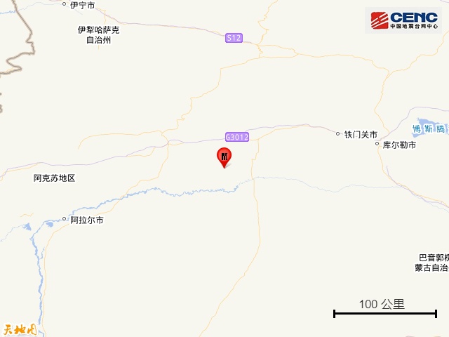新疆库车，清晨地震