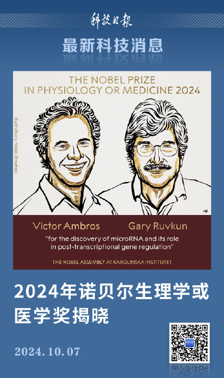 2024年诺贝尔生理学或医学奖揭晓！