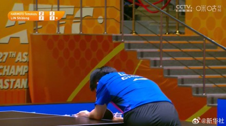 林诗栋1比3不敌张本智和