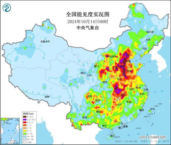 华北黄淮等地现立秋以来最大范围大雾天气 多地能见度不足100米