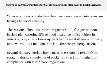 两场飓风灾害后，买了保险的美国人傻眼了......