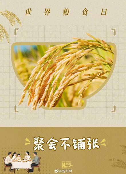 转发！世界粮食日让节约成为行动指南