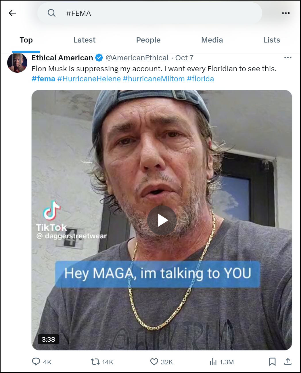 飓风过后，美国国土安全部部长关于救灾前后矛盾表态被民众做成了“合订本”