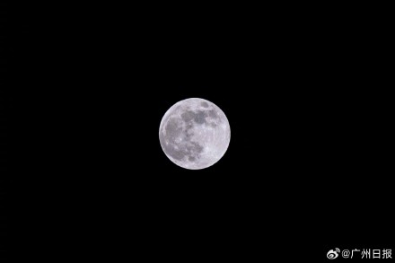 打卡！超级月亮与广州塔同框