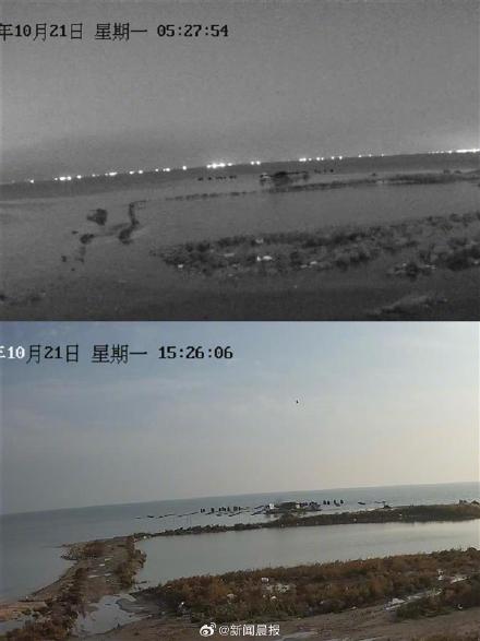 辽宁多地突发海水倒灌，盘锦多地积水基本退去