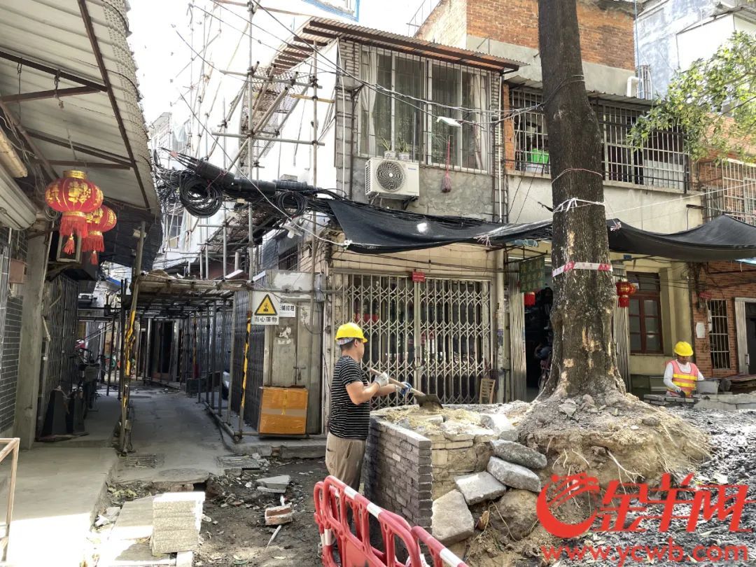 追踪广州居民楼“挖宝”事件：受损地面修复中，公安行政拘留4名“挖宝人”