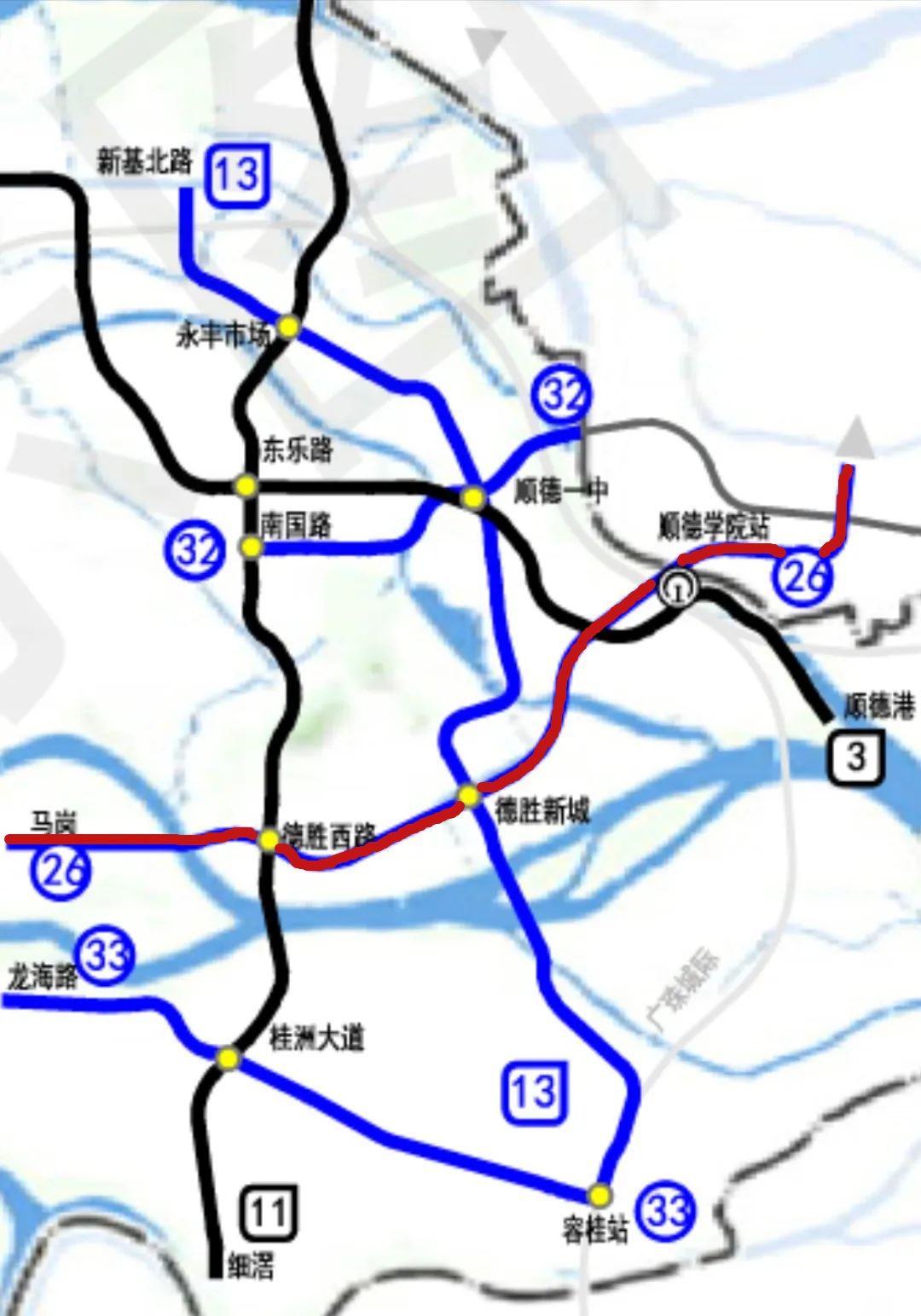 广州市中心或一线直达顺德CBD!这条地铁线路有新进展→ 广州市中心或一线直达顺德CBD!这条地铁线路有新进展→