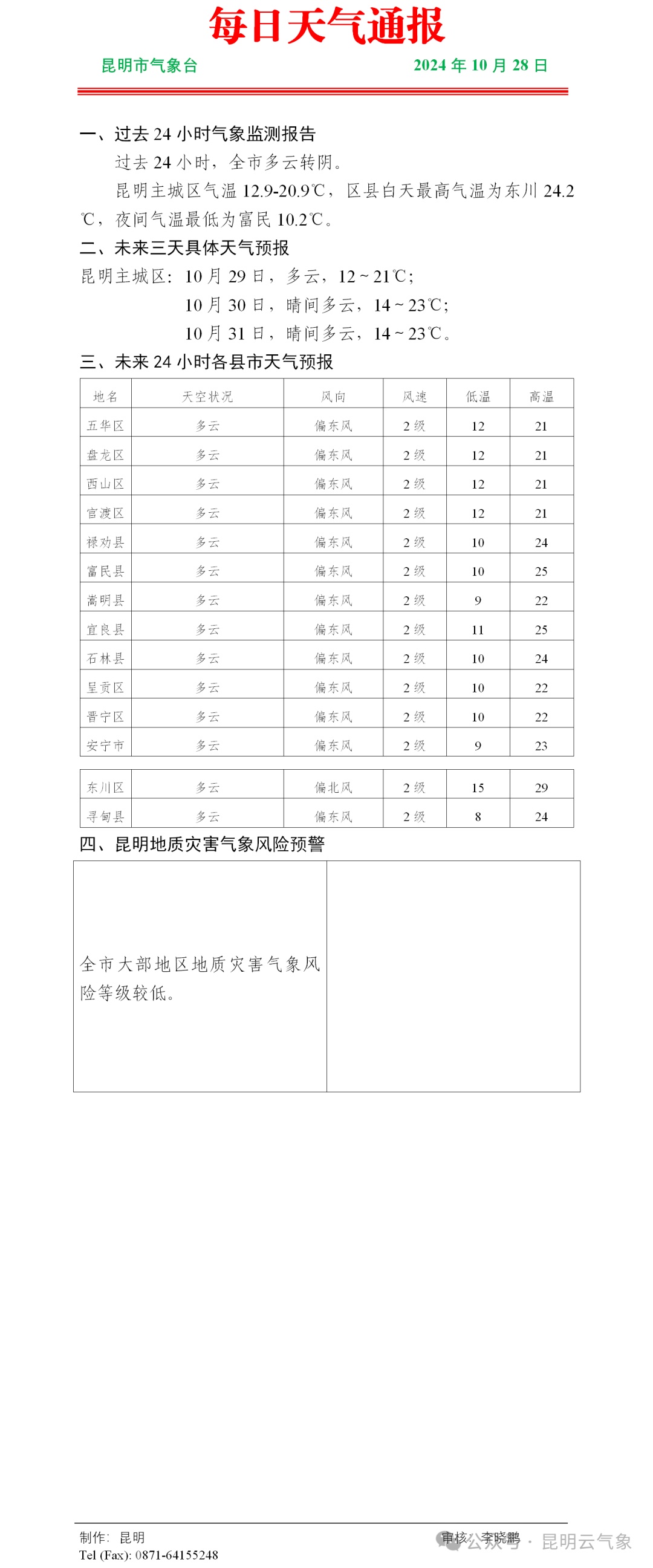 局地降温超6℃！弱冷空气将影响云南大部地区