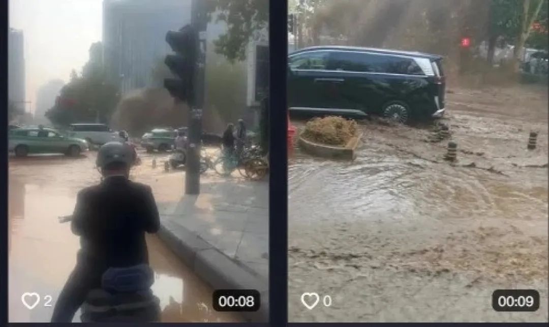 喷出近两米高！郑州热力回应“市区现热力爆管”