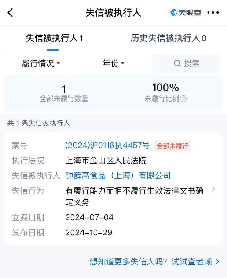 钟薛高，被强制执行！