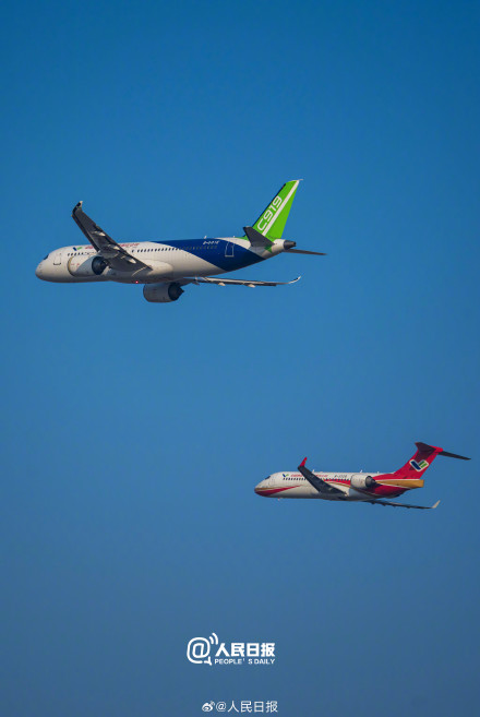 转存纪念!超酷画面!C919和ARJ21同框了 转存纪念!超酷画面!C919和ARJ21同框了