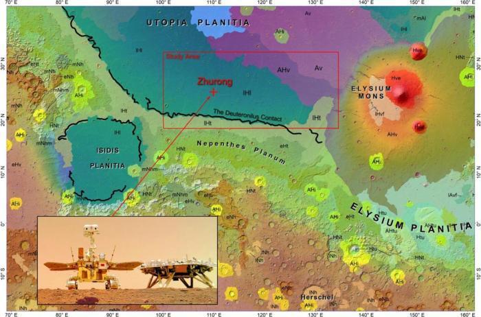 中国“祝融号”火星车数据研究发现 火星岩石沉积或来自35亿年前海洋