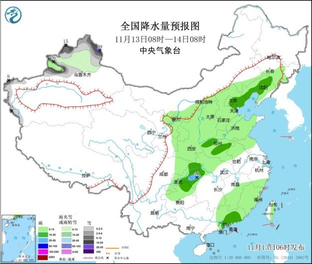 雨水送寒北方冷空气将至 台风“桃芝”影响华南地区