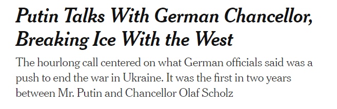 断联23个月后 德国总理给普京打了个电话 断联23个月后 德国总理给普京打了个电话
