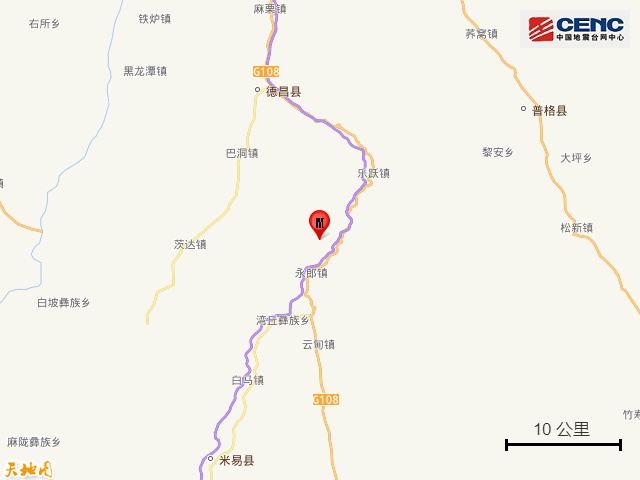 四川凉山州德昌县发生3.8级地震 四川凉山州德昌县发生3.8级地震