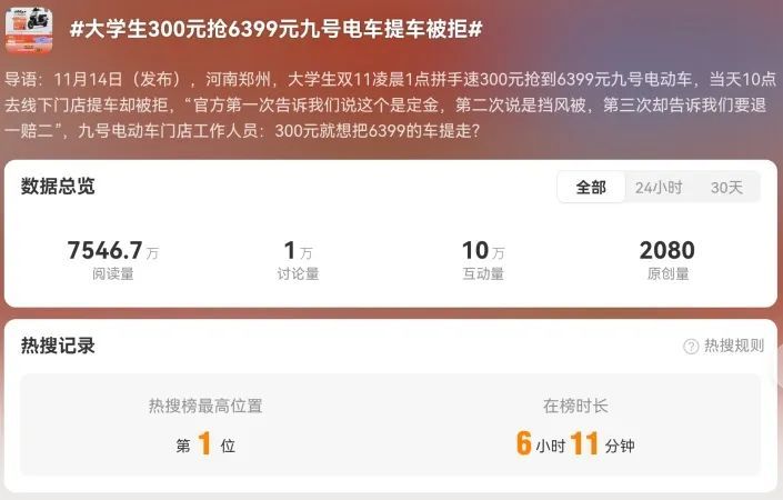 300元下单买到6399元电动摩托车!提车却遭拒?最新回应—— 300元下单买到6399元电动摩托车!提车却遭拒?最新回应——